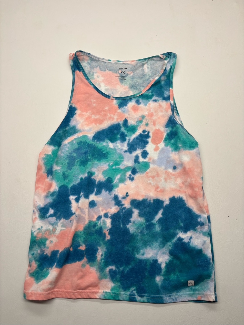 Departwest multicoloured tie-dye tank top Women’s Size L 19x29.5